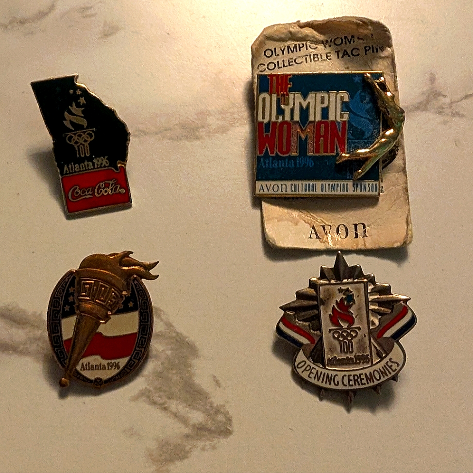 Four Vintage 1996 Atlanta Olympics Pins
